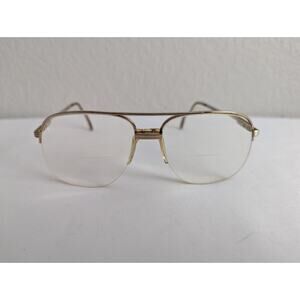 Vintage Wilshire Designs Aviator Eye Glasses Half Rim Gold Metal Frame ONLY